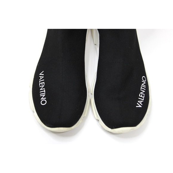 Valentino Shoes Women's Size 8 Slip On Stretch Sock Sneakers Black - Picture 3 of 15